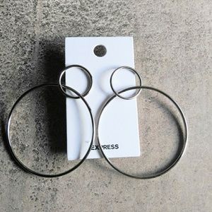 Express Silver Tone Earrings New